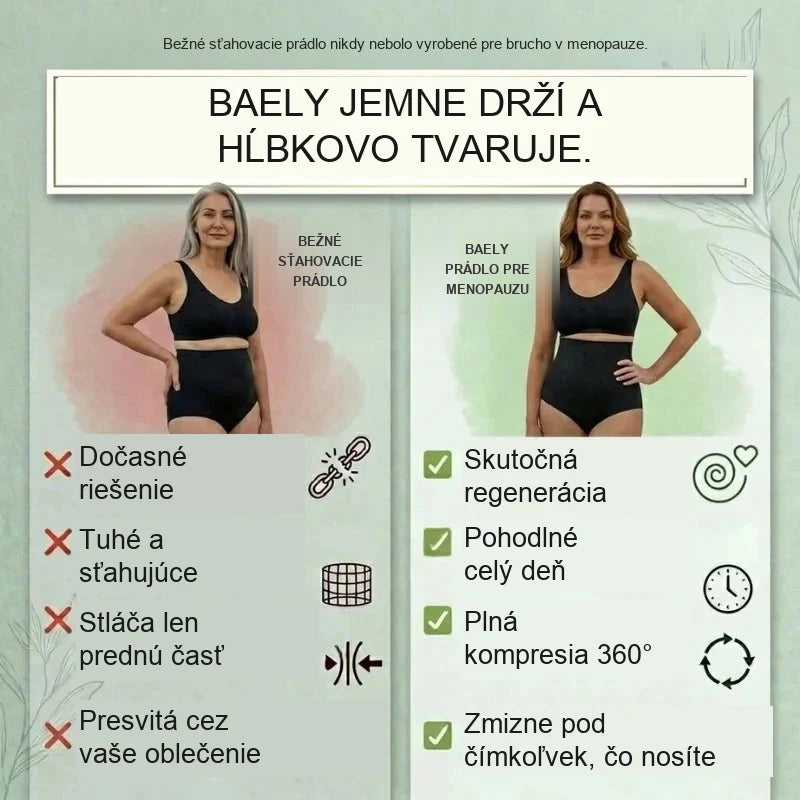 Sťahovacie nohavičky s vysokým pásom po pôrode a počas menopauzy