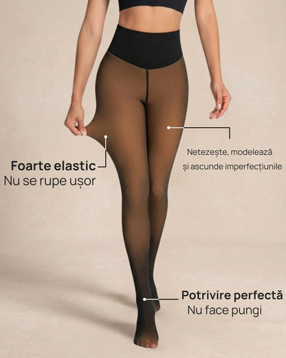 Dres Termic cu Fleece și Aspect Transparent